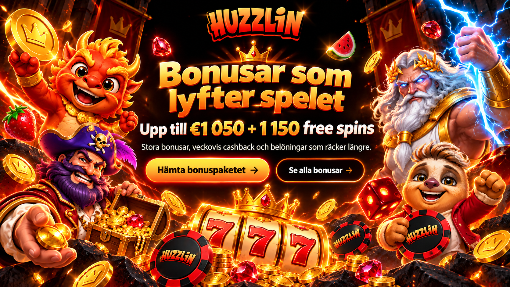 Huzzlin login – ett konto för casino, bonusar och sport